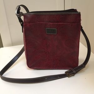 Relic faux leather tooled cross-body bag - purse